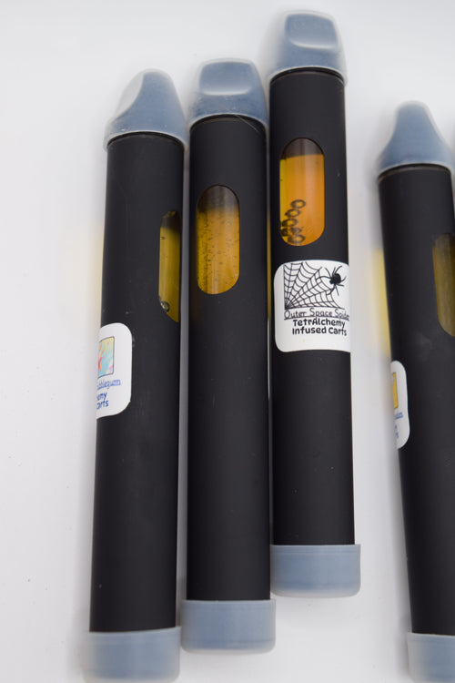 Mystic Smoke 10-cart sampler pack with mixed 1g and 2g resin carts, infused carts, liquid diamonds carts, and assorted flavors.