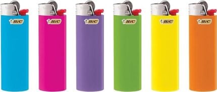 BIC Classic Full-Size Pocket Lighter in assorted colors.