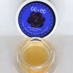 Amber Gorilla Glue × OG THCa HTFSE sauce with rich terpene sheen labeled “HTFSE.”
