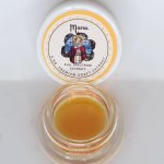 Amber HTFSE sauce labeled “Maria THCa HTFSE” with rich terpenes and glossy texture.
