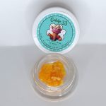 Gelato 33 THCa full spectrum extract showing creamy terpene sauce with fine sugar crystalline texture.