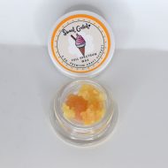 Sweet Gelato THCa full spectrum extract showing creamy terpene sauce with crystalline THCa structure.