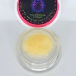 Blockberry mixed strain THCa full spectrum extract showing golden terpene-rich consistency with berry and citrus aroma profile.