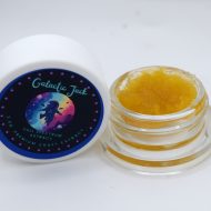 Galactic Jack THCa live resin with golden terpene-rich extract and bright citrus grapefruit aroma profile.