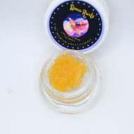 Space Runtz THCa live resin with golden terpene-rich extract and sweet candy fruit aroma profile.